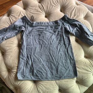 re:named Off-Shoulder Charcoal Blouse